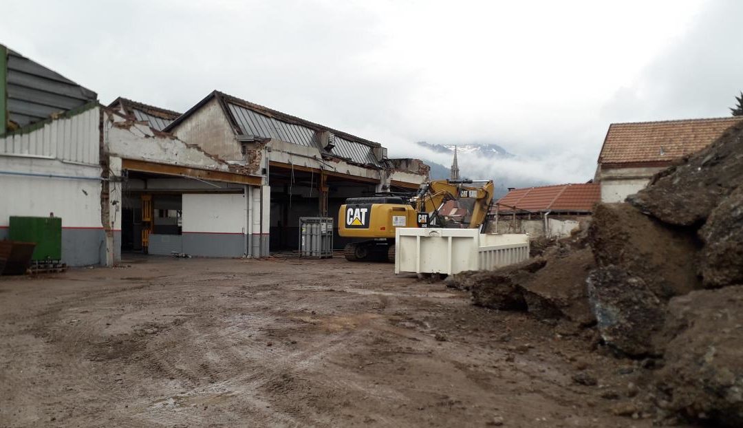 Chantier démolition à Thann